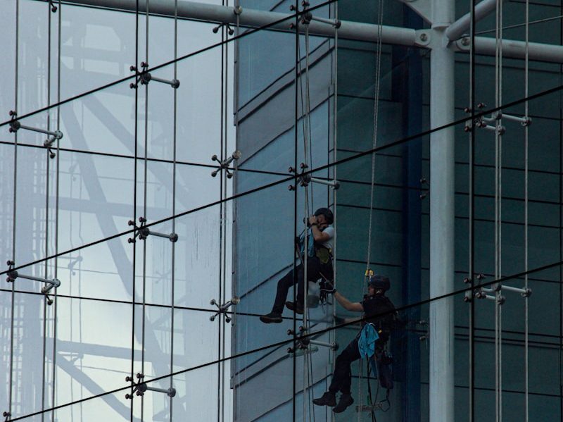 window curtain open wide